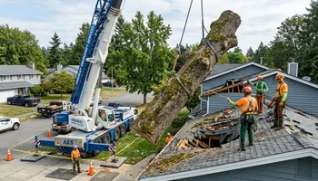 Heavy crane tree lift