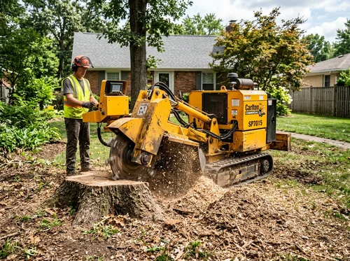 Stump grinding services to level tree stumps below surface